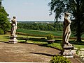 Blick auf Wettringen von der Terrasse des „Landhauses Rothenberge“