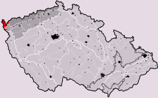 Geomorphologische Einteilung Tschechiens mit Haupteinheit Smrčiny (rot markiert)