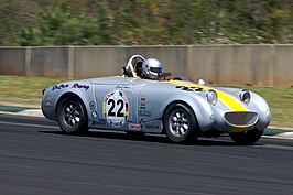 Een Austin-Healey Sprite, tijdens de Walter Mitty Challenge in 2007.