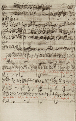 Matthäus-Passion von Johann Sebastian Bach – Beginn des Rezitativs Nr. 71 in Bachs originaler Reinschrift.