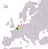 Location map for Belgium and the Netherlands.