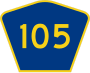 County Highway 105 marker