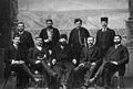 Dovezenski, sitting in the centre, with fellow Chetnik commanders, during the Young Turk Revolution (1908).