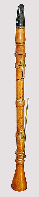 Clarinetto antico con 4 chiavi, costruito nel 1760