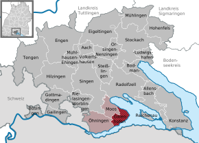 Poziția Horn (am Bodensee) pe harta districtului Konstanz