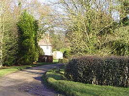 Oprijlaan naar Hanningfields Farmhouse