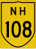 National Highway 108 marker