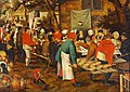 Pieter Bruegel d. J.: Bauernhochzeit, 1630