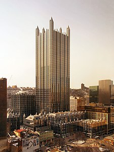 PPG Place in Pittsburgh, Pennsylvania, by Philip Johnson (1981–84)