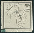 Plan des alten Frauenkirchhofs Dresden (B kennzeichnet das Maternihospital)