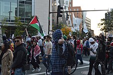 10 Ekim'de Cambridge, Massachusetts'de Filistin yanlısı protestolar