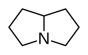 Structuurformule van pyrrolizidine