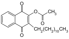 Structuurformule van acequinocyl