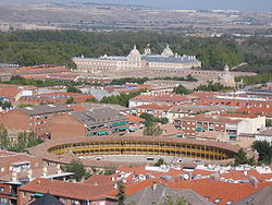 The Royal Palace and the Bullring of Aranjuez seen from El Mirador Housing Estate Hill