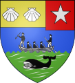 Bartenwal auf dem Wappen von Biarritz, Frankreich