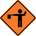 PT-3 Traffic flagger ahead