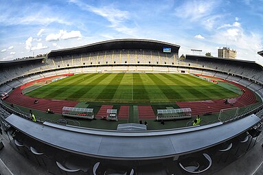 View from the upper tier of Cluj Arena's main stand