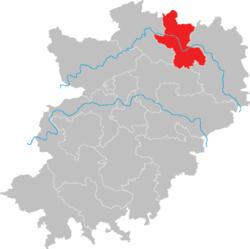 Elhelyezkedése Baden-Württemberg térképén