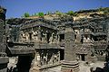 The Ellora temples were not constructed, but carved out of solid rock