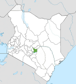 Location of Embu County (Green)