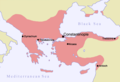 Byzantine Empire (286/395–1453 AD) in 1180 AD.
