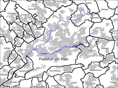 Harta de localizare Germania Frankfurt am Main