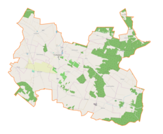 Mapa konturowa gminy Pierzchnica, po prawej znajduje się punkt z opisem „Podstoła”