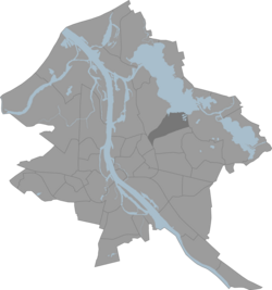 Location of Čiekurkalns in Riga