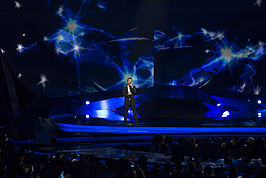 Vlatko Lozanoski tijdens het Eurovisiesongfestival 2013