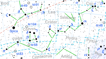 2M1114−26 is located in the constellation Hydra