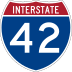 Interstate 42 marker