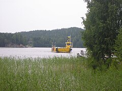 Kietävälä ferry in Kaartilankoski, Partalansaari