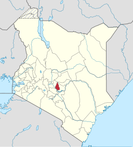 Kaart van Kirinyaga County