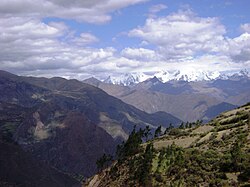 Waywash mountain range as seen from Chiquián
