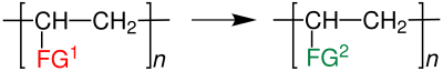 Polymeranaloge Reaktion (schematische Präsentation)