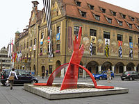 Red Dog (1985) voor de Kunsthalle Weishaupt in Ulm