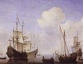 Ships riding quietly at anchor c.1670s