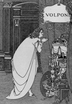 A darab 1898-as kiadásának borítója Aubrey Beardsley illusztrációjával