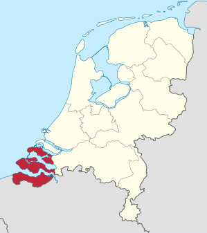 Karte: Provinz Zeeland in den Niederlanden