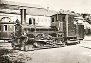 Von Klose konstruierte Zahnrad-Meterspurlokomotive HG 2/3 der Appenzeller Strassenbahn mit Klose-Stütztender.