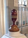 The Ashes urn is reputed to contain a burnt item of cricket equipment, possibly a bail.