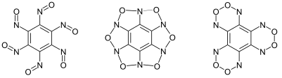 1. Hexa(1-aza-2-oxaethenyl)benzene, 2. 5,7,9,11,13,15-hexaza-6,8,10,12,14,16-hexoxa-[5.5.6.2(1.4).0(3.7).0(2.9).0(13.17).0.(15.18)]-hexacycloctadec-1,3,17-triene, 3. 2,5,8,11,14,17-hexaza-3,4,9,10,15,16-hexoxa-[12.4.0.0(1.6).0(7.12)]-tricyclooctadex-6,12,18-triene