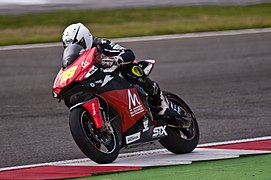 Bernat Martínez on Bimota HB4 at the 2010 British motorcycle Grand Prix