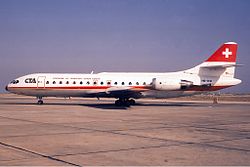 Eine Sud Aviation Caravelle der CTA.