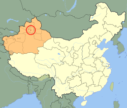 Location in Xinjiang