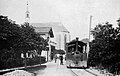 Ein Zug der südlichen Linie beim Halt im Bahnhof Perchtoldsdorf (um 1910)