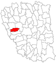 Location in Galați County