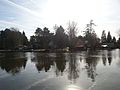 Friedrichsbauhof von Dolgenbrodt aus gesehen, dazwischen die Dahme