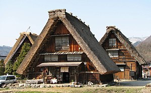 Gasshō-zukuri in Shirakawa village, Gifu Prefecture.