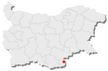 Karte von Bulgarien, Position von Iwajlowgrad hervorgehoben